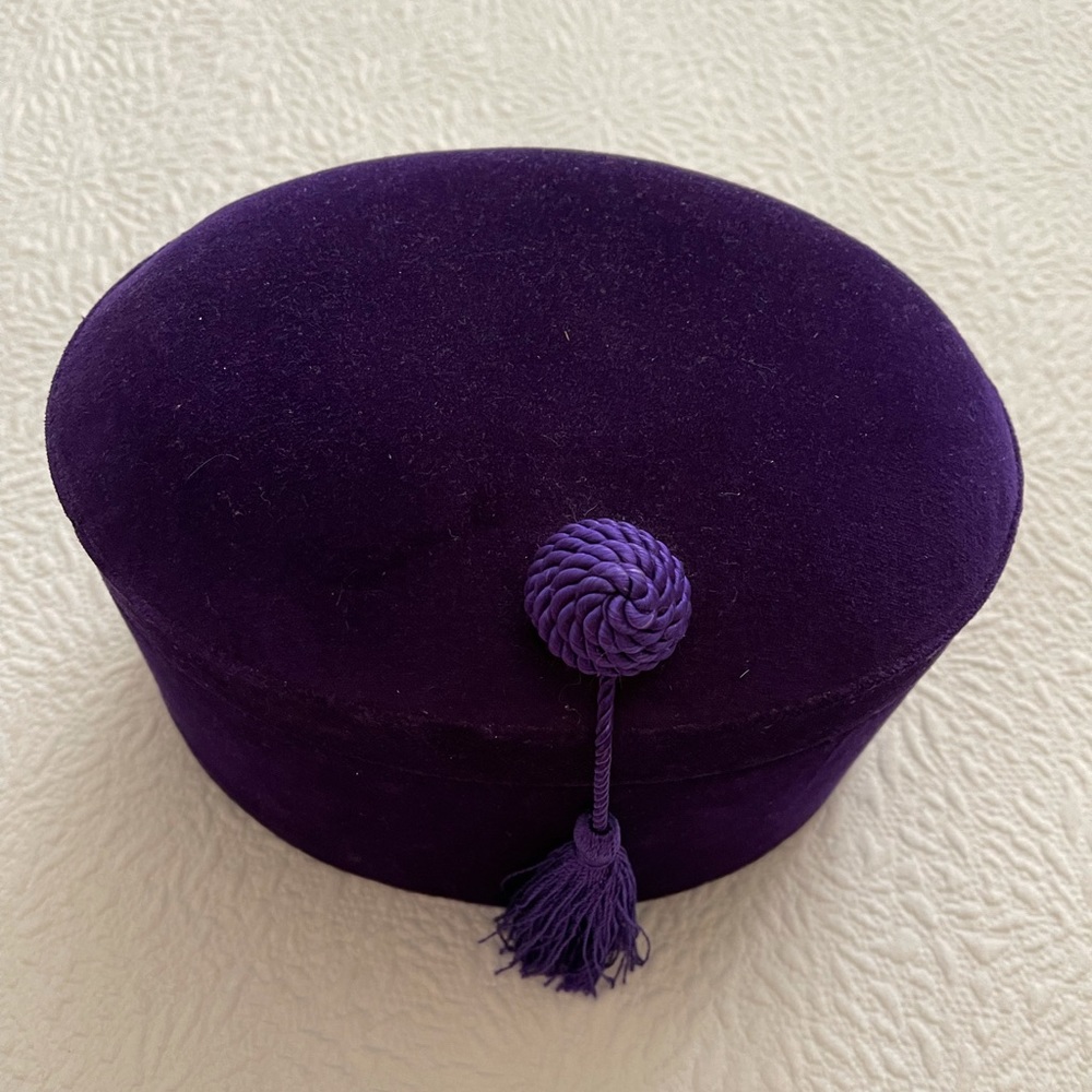 Beautiful Purple Oval Shaped Box!!